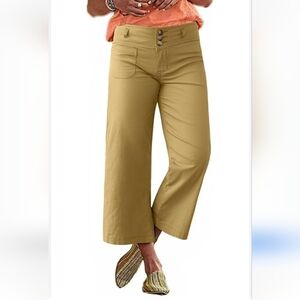 Wide-Leg Cropped Pants